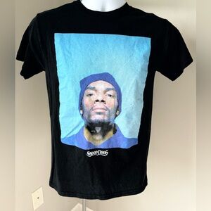 $95 Merch Traffic Mens Black Crew-Neck Short-Sleeve Snoop Dogg Graphic T-Shirt S